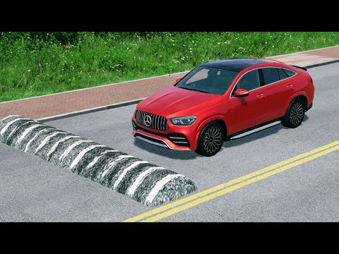 Cars vs Massive Speed Bumps – BeamNG Drive