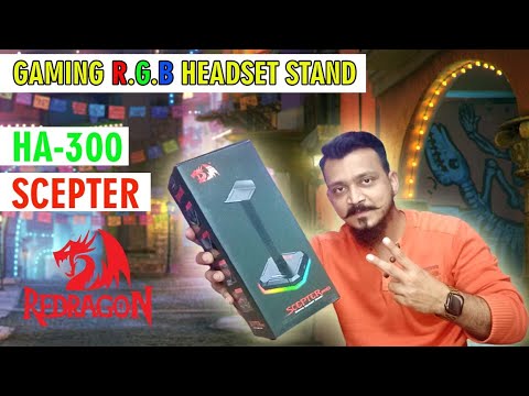 Cheap Gaming Headset Stand with RGB - RedDragon Scepter  Biggest, most exclusive unboxings #share