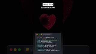 💖 Love Particles Effect with JavaScript! ✨ | HTML & CSS Animation 🎨🔥 #shortvideo #shorts #short #ai