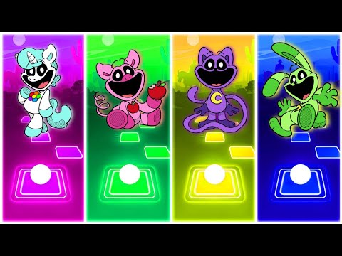 Craftycorn 🆚 Piggy 🆚 Catnap 🆚 Hoppy ▶️ Tiles Hop Smiling Critters