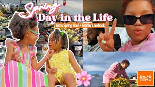 *NEW* Spring DITL Vlog🌼| Temu Spring Clothing Haul + Spring Toddler Lookbook & Photoshoot !
