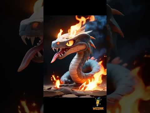 The Fire Serpent Awakens! 🐍🔥 | Epic Creature Animation  #wizzink