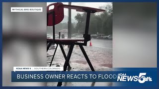 Manitou Springs business owner reacts to flooding