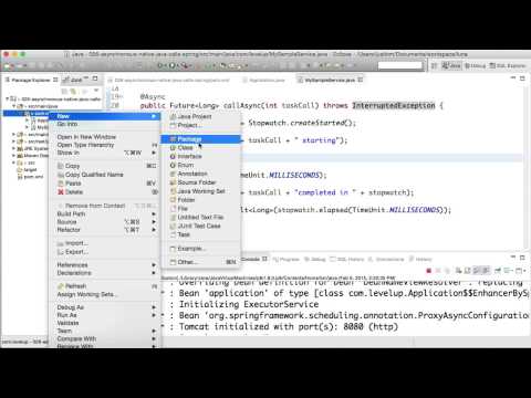 Screencast #26: Calling java methods asynchronous using spring