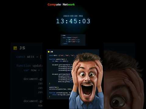 Coding a JS😱😱 in create Live ⌚ Date and Time with efects || #shorts #viral  #trending
