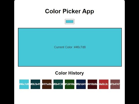 Build a ReactJS Color Picker App | Real-Time Color Preview with Color History!