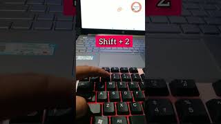 How to press @ on laptop #keyboardtips #shorts