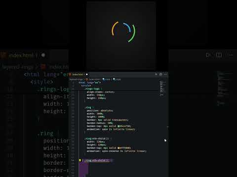 Create Stunning Layered Rings Using HTML and CSS  #shorts #css