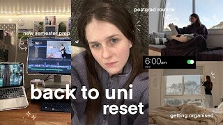 productive uni prep vlog 💻 postgrad routine, planning & new semester reset