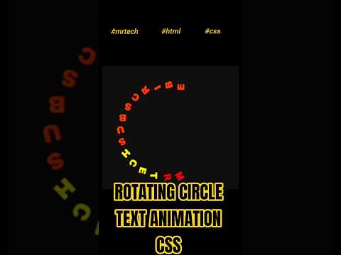 ✨How to Create Rotating Circle Text Animation using HTML & CSS | No JavaScript ✨ #coding #shorts