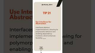 Tip 21 of 100: Use Interfaces for Abstractyion #dotnet #dotnetprogramming #csharpprogramming