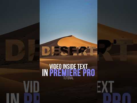 Place Video Inside Text Premiere Pro Tutorial