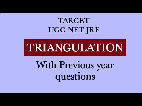 Triangulation | Ugc Nta Net| Target JRF|