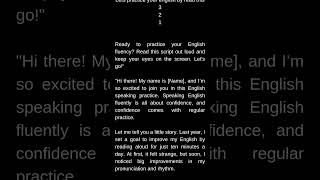 English Speaking Practice with Teleprompter Text