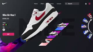 Nike Shoes 3D Website UI Animation in Figma