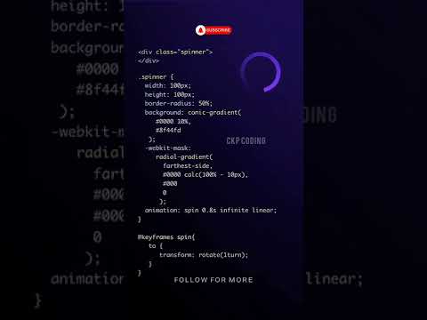 CSS  Spinner Loading | CSS Spinner Animation. #shorts