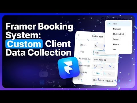 Collect Additional Data For Online Booking In Framer | Step By Step Tutorial