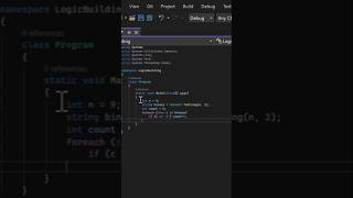 Evil Number in C# | Binary Logic Program for Interviews #relaxingmusic  #shorts