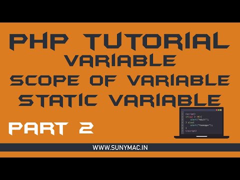 Variables in PhP || Static Variable || Scope of Variable || GTU || Lecture 2|| Sunny Mac || Gujarati
