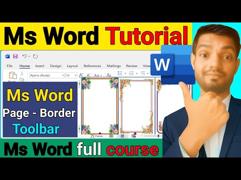 “MS Word Page Border Tutorial | Complete Toolbar Guide | MS Word Full Course in Urdu/Hindi”