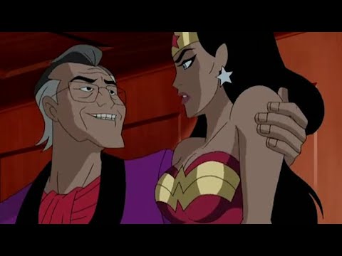 Wonder Woman flirts with an Old Man