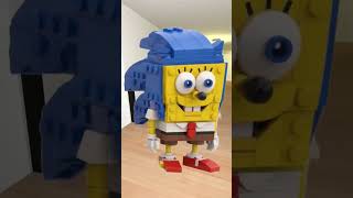EVOLUTION OF SPONGEBOB AMY, SONIC  & HUNGRY WORM WITH LEGO #shorts