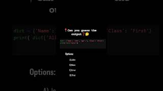 When Python Says “WHO’S ALICE?!” 😂 #python #coding