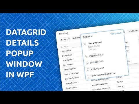 Details Popup Window in WPF