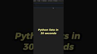 Python Lists in 30 Seconds🚀 #python #pythonforbeginners #coding #lists