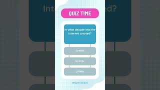 In what decade was the Internet created? #InternetHistory #TechTrivia #ComputerScience