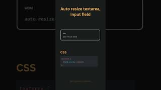 Auto Resize textarea and input fields CSS