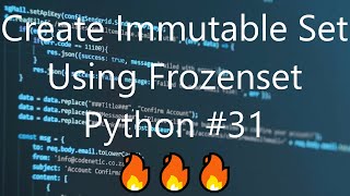 #31 Create Immutable Set Using Frozenset - Python Tips & Tricks | #CodePointer #Shorts 🔥