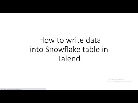 write data into Snowflake table in Talend || Talend session part 9