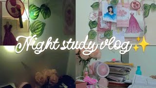 Night study routine🧬🎃|aesthetic lights ✨|