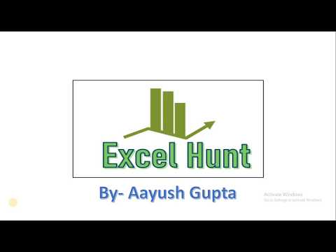 Welcome to Excel Hunt!! Introductory Video..