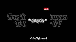 #freecourses #onlinelearning #clinicalresearch  #learnforfree #researchskills #ResearchCourse #study