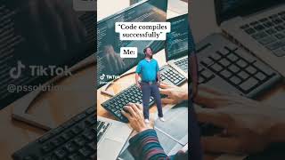 When Your Code Compiles Successfully #developermemes #programminglife #software #softwaredevelopment