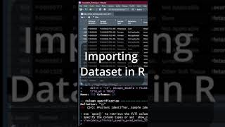Importing Dataset in RStudio