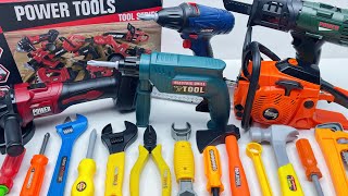 14-Minute Unboxing: A collection of professional power tools, from drills to chainsaws | toy review