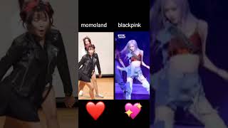 bom diggy diggy bom momoland vs BLACKPINK #nancy#rose#blink#momoland #shortvideo