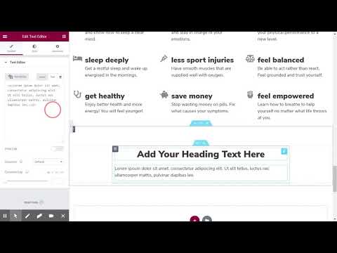 How to add a failure section following StoryBrand and heading size in Elementor