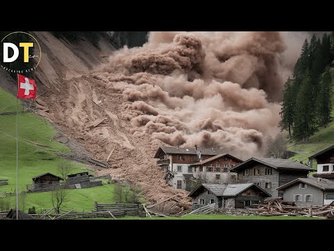 Devastation in Switzerland Today! Massive Glacier Collapse Buries The Village of Blatten!