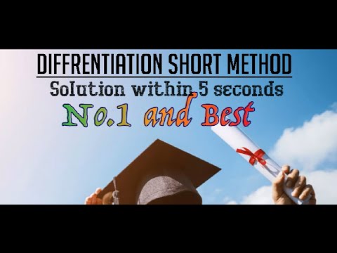 ||DIFFERENTIATION SHORT TRICK/SHORT FORMULA TO SOLVE QUESTION VERY QUICKLY||