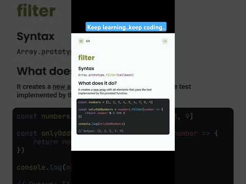 Basics of array method in javascript #javascript #js #react #viralvideo #frontend #viralvideo