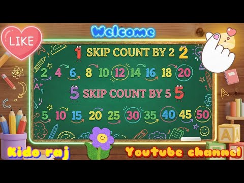 Learn Skip Counting by 2 and 5 | Easy Math for Kids | Kido Raj