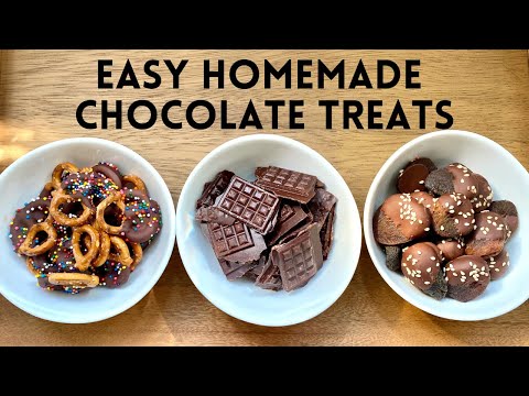 Chocolate Covered Pretzels, Mini Quinoa Crunch Bars, Chocolate Covered Apricots