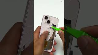 iphone 15 back glass restoration , broken glass changing. #shortvideo #trending #viral #iphone