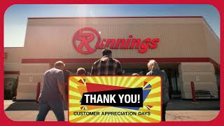 Thank You, Runnings Customers!