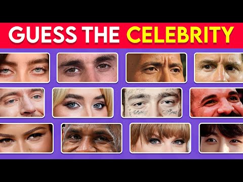 Guess The Celebrity By The Eyes | 50 Most Famous People