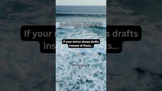 Mirror Draft? Edit One Line Today  #mentalwellness #selfhelpforwomen #overcomeoverthinking